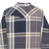 LEVI'S Mens Blue Brown Grey Checked Shirt M Cotton Blend Casual Long Sleeve