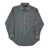 Ralph Lauren Striped Shirt - Large Gray Cotton