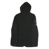BIG BADDHA Mens Black Coach Jacket S Hooded Zip Closure Cotton Blend Plain