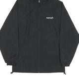 CHAMPION Mens Black Zip Jacket S Polyester Blend Plain Hooded Lightweight