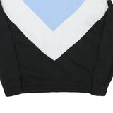 FILA Womens Blue White & Black Sweatshirt Half Zip L Sporty Retro Track Top