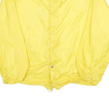 LAW PRO Mens Yellow Nylon Button Jacket XL Plain Lightweight Outerwear Casual
