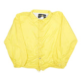 LAW PRO Mens Yellow Nylon Button Jacket XL Plain Lightweight Outerwear Casual