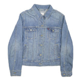 LEVI'S Womens Blue Denim Jacket S Cotton Blend Button Closure Classic Fit Casual