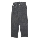 CALVIN KLEIN JEANS Womens Relaxed Black Denim Raw W30 L30 Casual Comfortable Zip