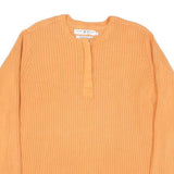 TOMMY HILFIGER Womens Orange Plain Pullover Basic Knit Jumper XL Cotton Blend