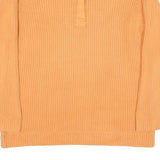 TOMMY HILFIGER Womens Orange Plain Pullover Basic Knit Jumper XL Cotton Blend