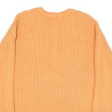 TOMMY HILFIGER Womens Orange Plain Pullover Basic Knit Jumper XL Cotton Blend