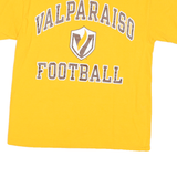 CHAMPION Mens Yellow Valparaiso Football Graphic T-Shirt M Short Sleeve Crew