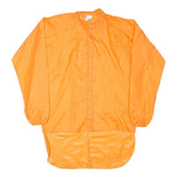 Mens Orange Plain Polyester Jacket L Regular Classic Long Sleeve Zip Collar