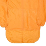 Mens Orange Plain Polyester Jacket L Regular Classic Long Sleeve Zip Collar