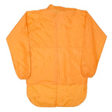 Mens Orange Plain Polyester Jacket L Regular Classic Long Sleeve Zip Collar