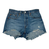 Levis Denim Shorts - 30W UK 10 Blue Cotton