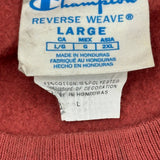 Reverse Weave Champion Sweatshirt - Large Red Cotton Blend