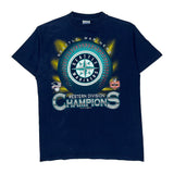 Seattle Mariners Tultex Mlb T-Shirt - Large Navy Cotton