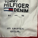 Tommy Hilfiger Denim Bomber Jacket - Large Red Polyester