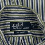 Polo By Ralph Lauren Striped Shirt - Medium Blue Cotton
