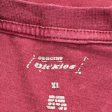 Dickies T-Shirt - XL Burgundy Cotton
