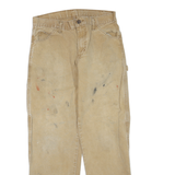 DICKIES Mens Jeans Beige Regular Straight Denim Medium W30 L28 Workwear Durable