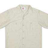 DICKIES Mens Beige Short Sleeve Work Shirt M Vatos Locos Print Punk Rock