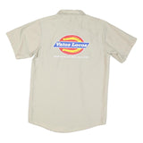 DICKIES Mens Beige Short Sleeve Work Shirt M Vatos Locos Print Punk Rock
