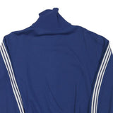 ADIDAS Mens Blue Zip Jacket M Polyester Blend Plain Sportswear Casual