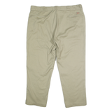 DICKIES Mens Classic Beige Polyester Blend Zip Trousers W44 L30 Workwear