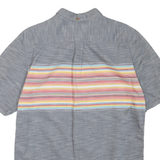 VANS Mens Blue Shirt L Cotton Blend Short Sleeve Button Detail Casual