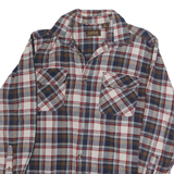 LINCOLN OUTFITTERS Mens Blue Brown Check Shirt M Casual Cotton Blend Flannel