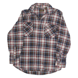 LINCOLN OUTFITTERS Mens Blue Brown Check Shirt M Casual Cotton Blend Flannel