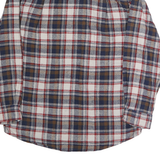 LINCOLN OUTFITTERS Mens Blue Brown Check Shirt M Casual Cotton Blend Flannel