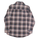 LINCOLN OUTFITTERS Mens Blue Brown Check Shirt M Casual Cotton Blend Flannel