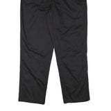 Womens Black Cotton Blend Relaxed Straight Trousers W31 L30 Classic Zip Pocketed