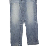 TWO BROTHERS Mens Jeans Blue Regular Straight Denim Medium W36 L30 Faded Cross