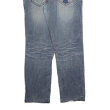 TWO BROTHERS Mens Jeans Blue Regular Straight Denim Medium W36 L30 Faded Cross