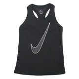 NIKE Womens Black Vest S Racerback Cotton Blend Sportswear