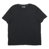 CALVIN KLEIN Mens Black T-Shirt XL Short Sleeve Crew Neck Plain Cotton Blend