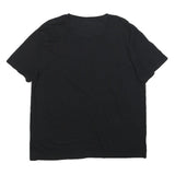 CALVIN KLEIN Mens Black T-Shirt XL Short Sleeve Crew Neck Plain Cotton Blend