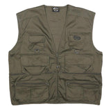 STUCKI FISHING Mens Green Cotton Blend Fishing Jacket XL Zip Utility Vest