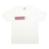 NIKE Mens White Graphic T-Shirt S Short Sleeve Crew Neck Inspirational