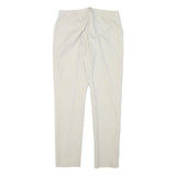 MICHAEL KORS Womens Slim White Cotton Blend Trousers W28 L28 Zip Casual