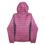 JACK WOLFSKIN Womens Pink & Grey Outdoor Jacket S Polyester Blend Quilted Hooded