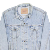 LEVI'S Mens Blue Denim Trucker Jacket M Cotton Classic Button Closure Straight