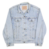 LEVI'S Mens Blue Denim Trucker Jacket M Cotton Classic Button Closure Straight