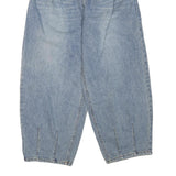 Womens Blue Regular Fit Pleated Baggy Denim Jeans W28 L27 Zip Closure