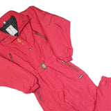 K-WAY Womens Red Dungarees Regular Polyester Blend Plain M W30 L30 Outdoor