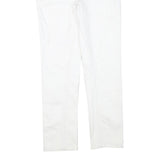SEVEN7 Womens White Slim Slim Straight Denim Light W32 L30 Cotton Blend Zip