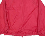 ATHLETIC WORKS Mens Red Nylon Button Jacket L Casual Lightweight Outdoor