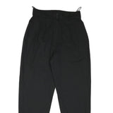 YESICA Womens Black Cotton Blend Relaxed Tapered Trousers W30 L30 Classic Style