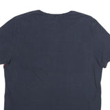 NAUTICA Mens Blue & Red Cotton Graphic T-Shirt L Short Sleeve Crew Neck